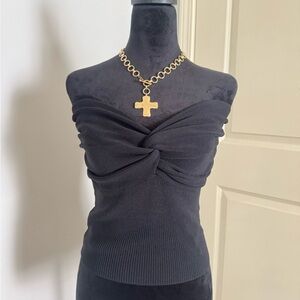 Elegant Black Off-Shoulder Top